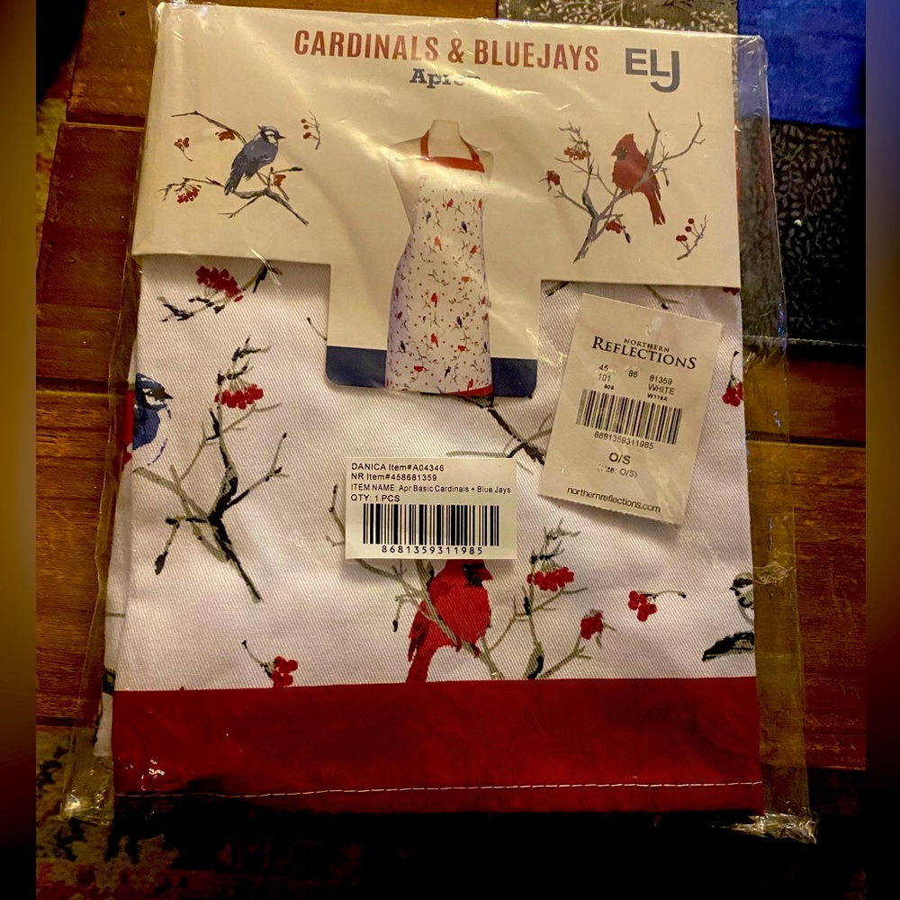 Cardinal and Bluejay apron